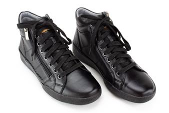 ZWART HOGE SNEAKER ZIJ-RITS