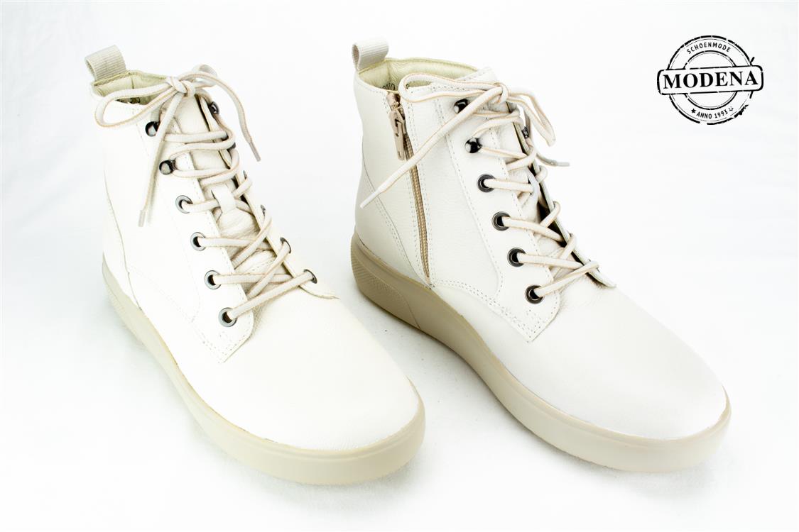 Modena schoenmode - hoge veter - w wit hoge veter