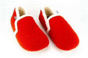 ORANJE TEDDY PANTOFFEL