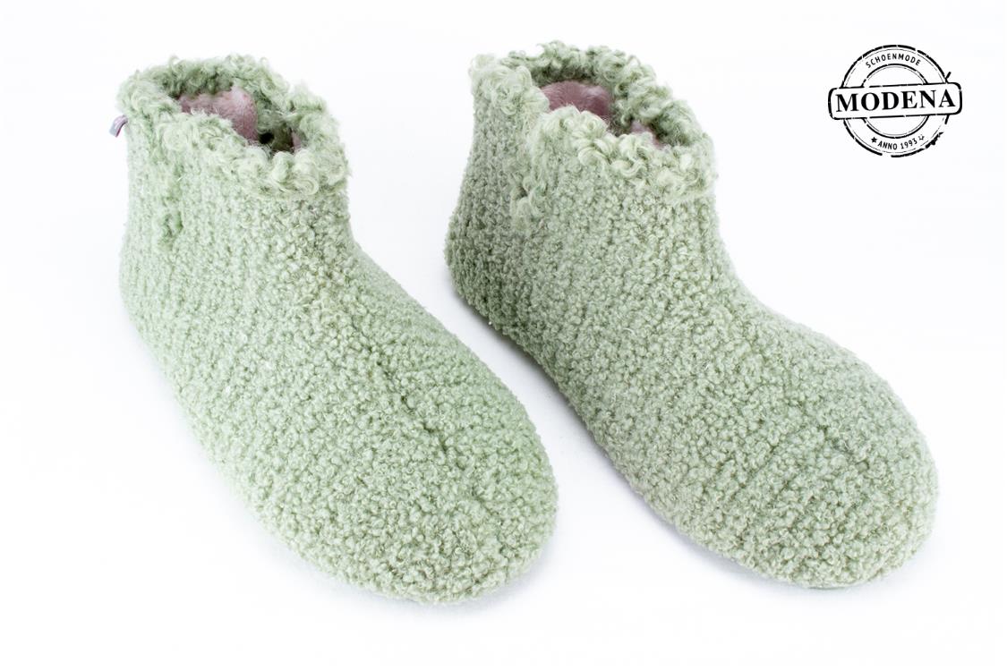 Modena schoenmode - pantoffel - z groen hoge sloef