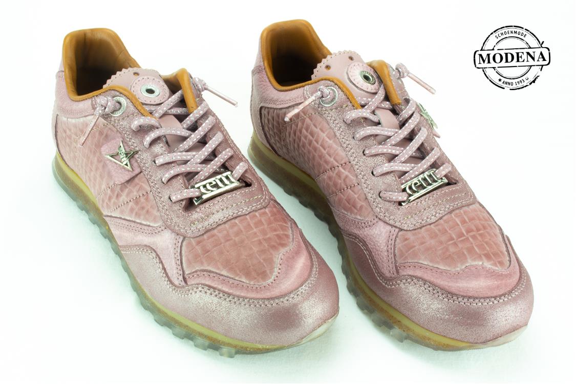 Modena schoenmode - fijne sneaker - oudroze lage sneaker