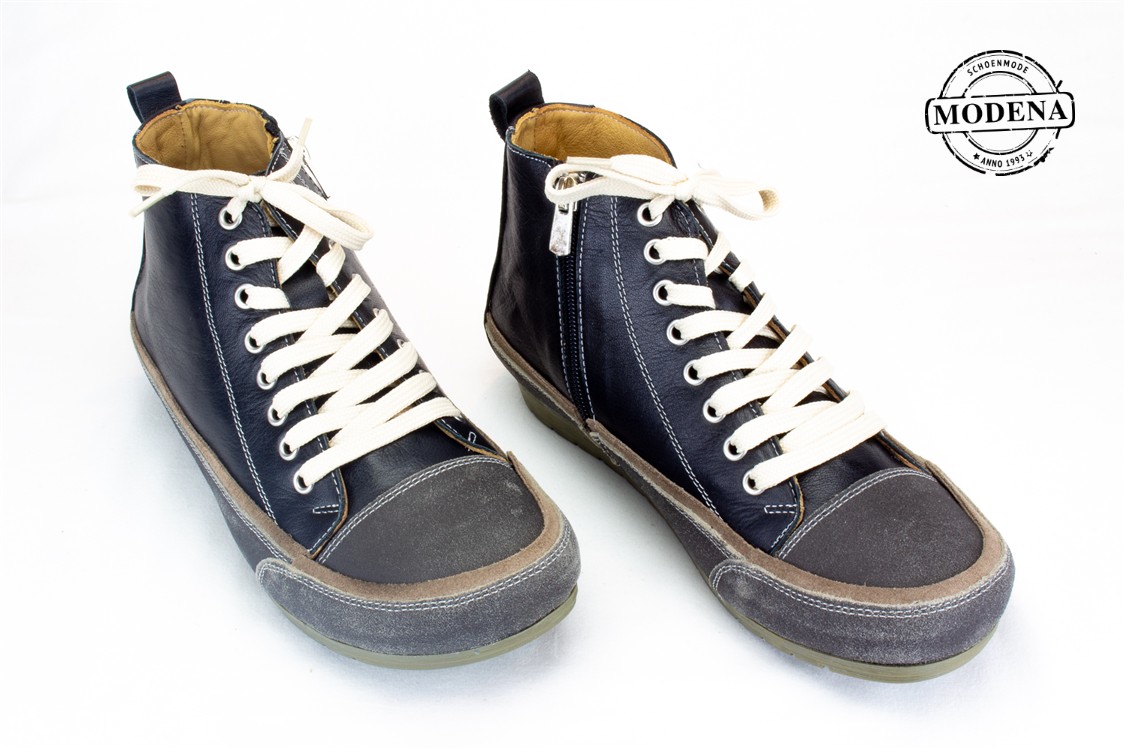 Modena schoenmode - bruine boord - zwart basket boord