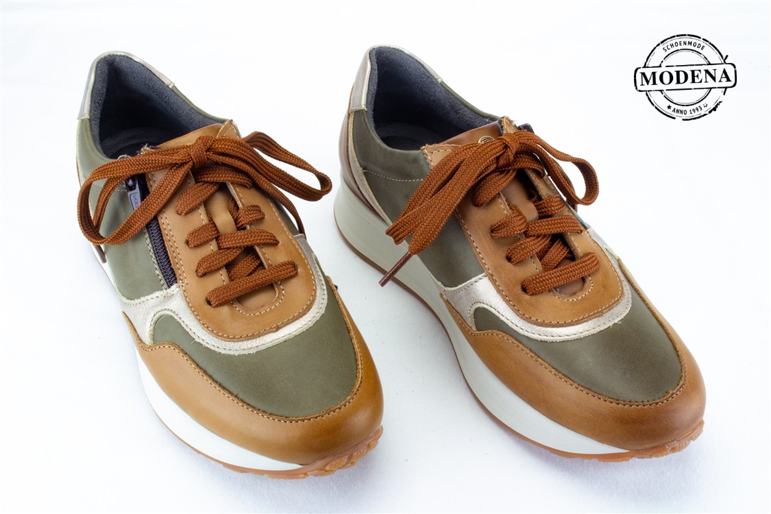 Modena schoenmode - sneaker - camel mix sneaker