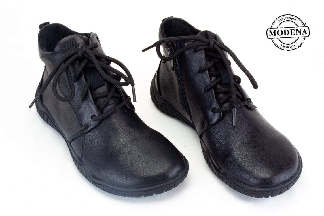 Modena schoenmode - barefoot - zwart hoge barefoot