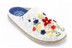 Afb. Detail A van ECRU MUIL ROOD-BLAUWE BLOEMEN
