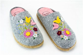 GRIJS BLOEMEN MUIL