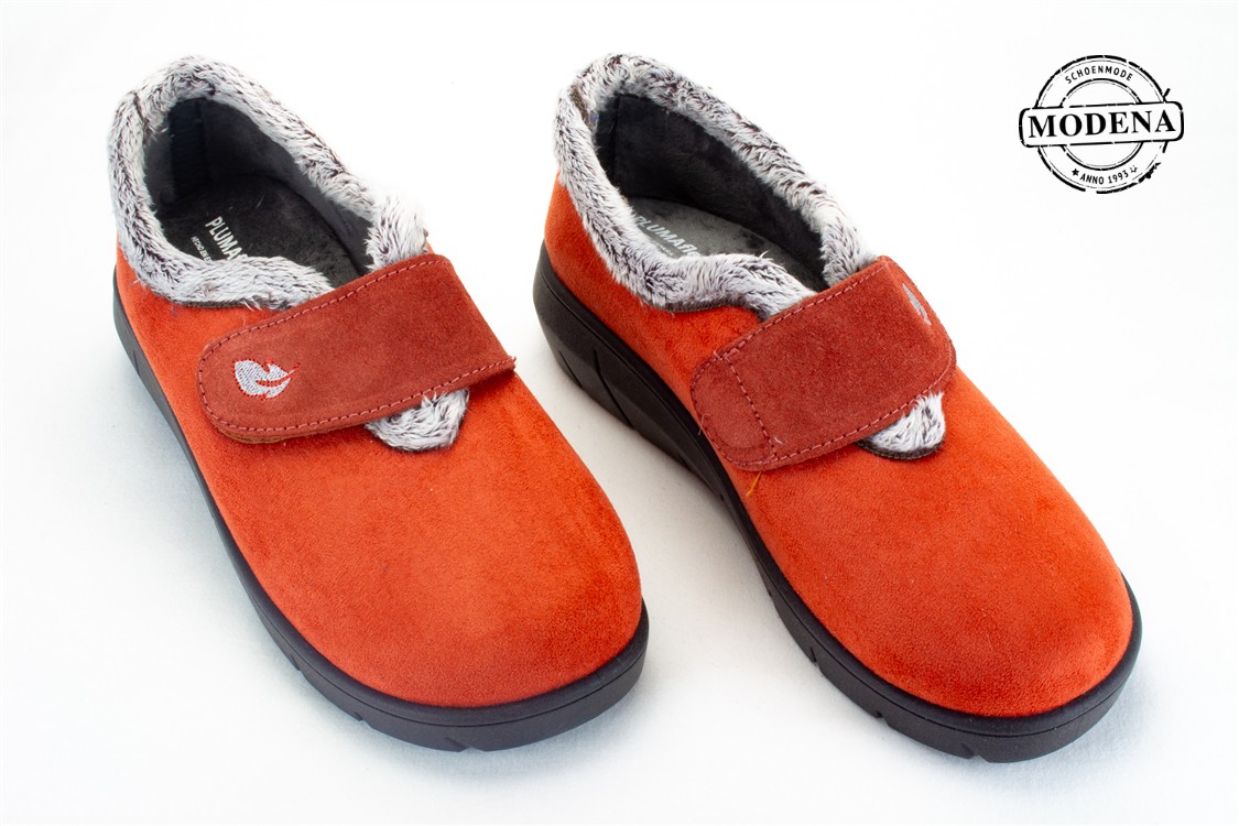Modena schoenmode - hoog op - roest pantoffel velcro