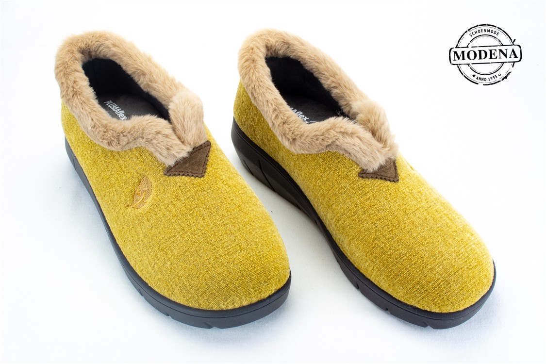 Modena schoenmode - hoog op - geel hoog op pantoffel