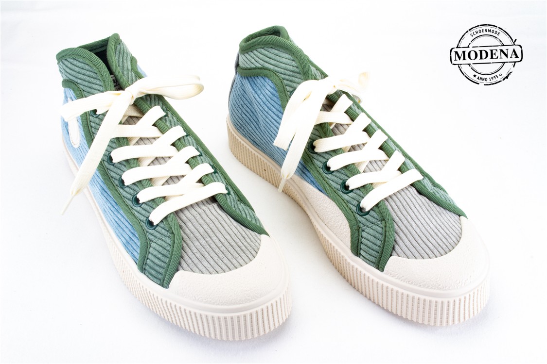 Modena schoenmode - hoge sneaker - blauw mix hoge sneaker