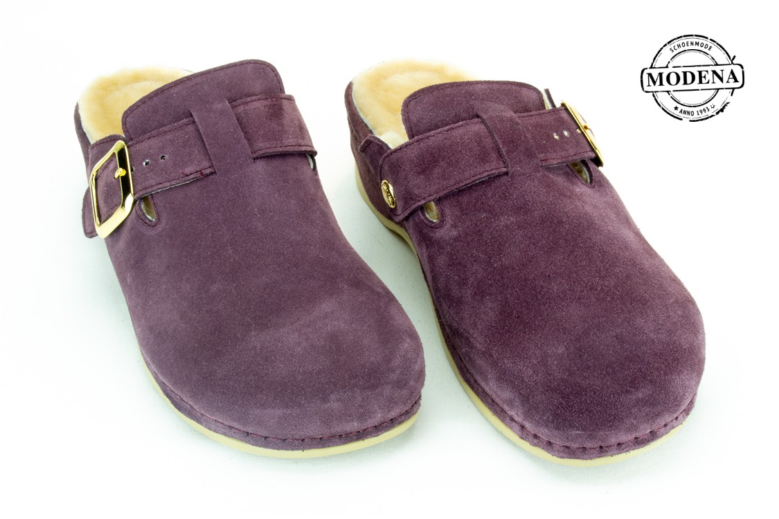 Modena schoenmode - muil pels - bordo muil pels