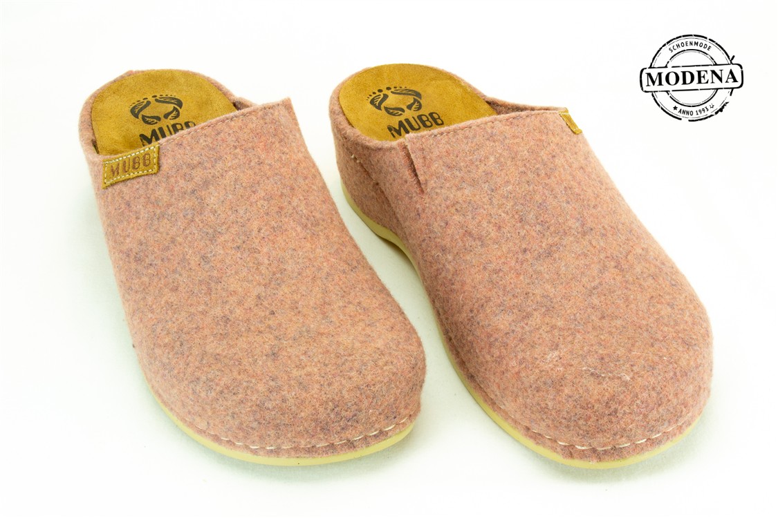 Modena schoenmode - muil - oudroze muil vilt