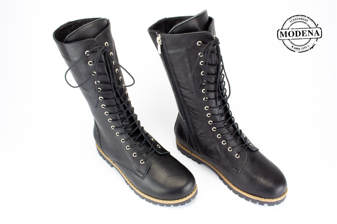 Modena schoenmode - military - zw veterlaars military