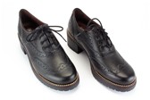 collectie damesschoenen - model ZWART VETERSCHOEN BROQUE HAK