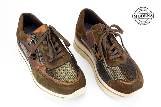 Detailpagina - Ander damesschoenen model: COGNAC MIX SNEAKER K-BREEDTE