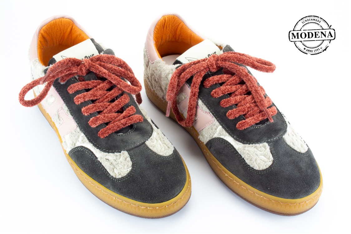 Modena schoenmode - kleur sneaker - grijs stof sneaker