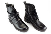 collectie damesschoenen - model ZWART BOTJE VETER DOOR HAK