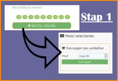 Online bestelling stap 1